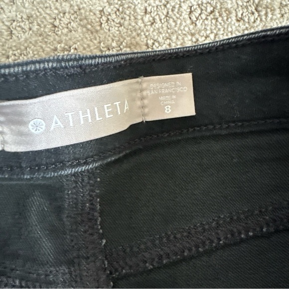 Athleta Black Sculptek Ultra Skinny Jeans size 8 ankle zip - Picture 6 of 11